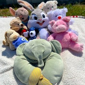 LOT OF 10 BABY STUFFED ANIMALS